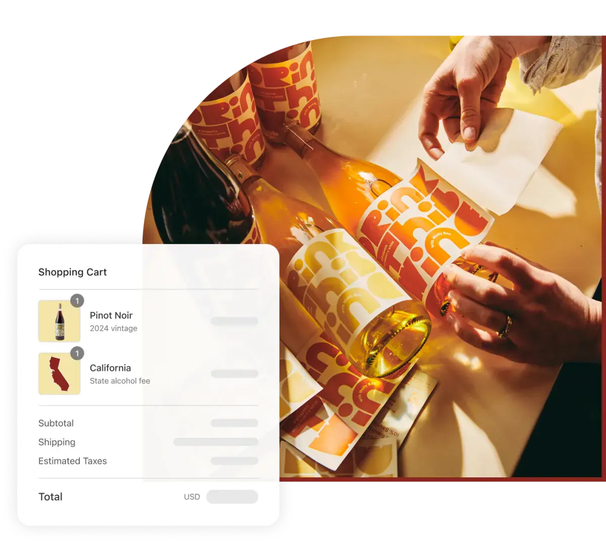 Wine tasting experience with CrushSuite compliance checkout overlay