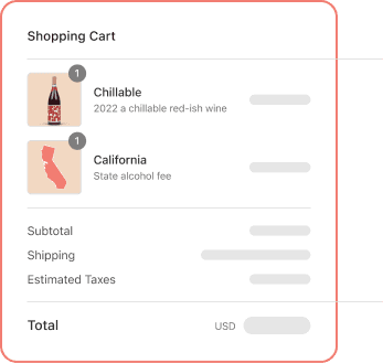 State Alcohol fee interface